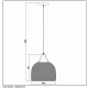 Mesh Ø280 lampa wisząca E27 43404/28/30 czarna